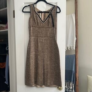 Prada Tan Textured Mini Dress